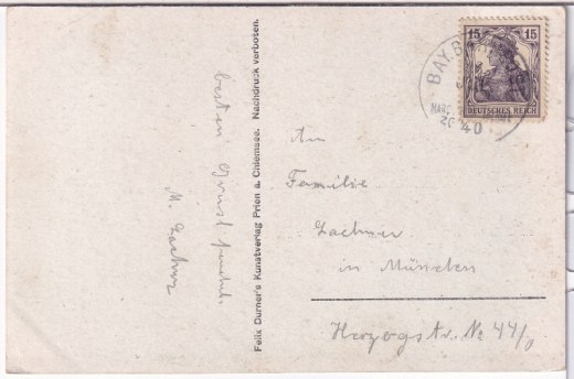 ALTE ANSICHTSKARTE/ POSTKARTE - MARQUARTSTEIN - BLICK VON PENSION AM FORST