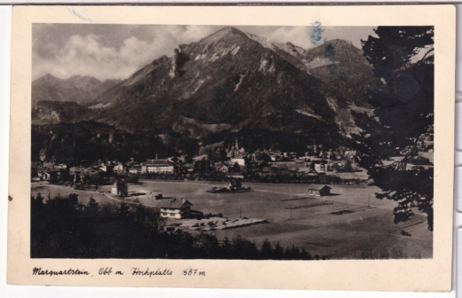 ALTE ANSICHTSKARTE/ PHOTOKARTE - MARQUARTSTEIN MIT HOCHPLATTE, GELAUFEN AN DEN THEATERKRITIKER RINGELBAND