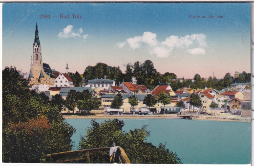 ALTE ANSICHTSKARTE/ POSTKARTE - BAD TÖLZ - PARTIE AN DER ISAR