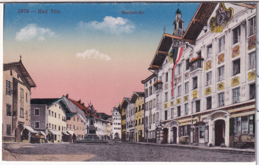 ALTE ANSICHTSKARTE/ POSTKARTE - BAD TÖLZ - MARKTSTRAßE