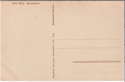 ALTE ANSICHTSKARTE/ POSTKARTE - BAD TÖLZ - MARKTSTRAßE
