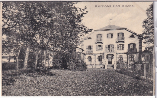 ALTE ANSICHTSKARTE/ POSTKARTE - KOCHEL - KURHOTEL BAD KOCHEL