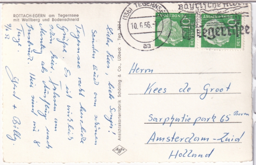 ALTE ANSICHTSKARTE/ POSTKARTE - ROTTACH-EGERN AM TEGERNSEE - MIT WALLBERG UND BODENSCHNEID