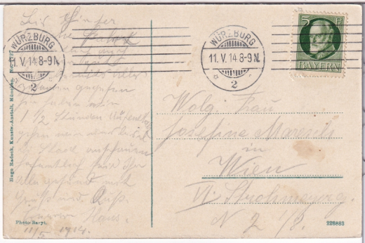 ANSICHTSKARTE/ POSTKARTE - WÜRZBURG VOM STEINBERG