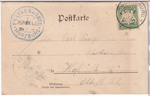 ALTE ANSICHTSKARTE/ POSTKARTE - WÜRZBURG - FRANKENWARTE-AUSSICHTSTURM