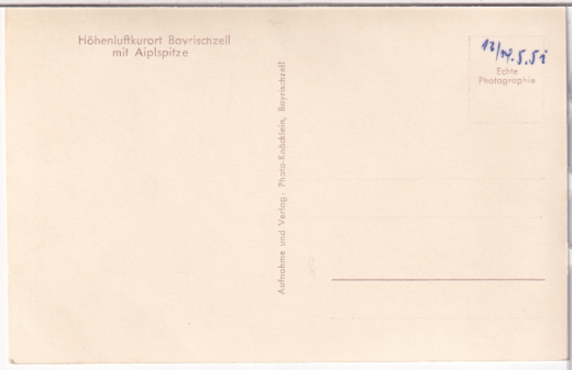 ALTE ANSICHTSKARTE/ POSTKARTE - BAYRISCHZELL MIT AIPLSPITZE