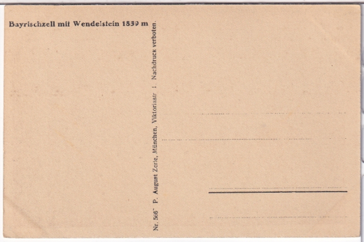 ALTE ANSICHTSKARTE/ POSTKARTE - BAYRISCHZELL MIT WENDELSTEIN