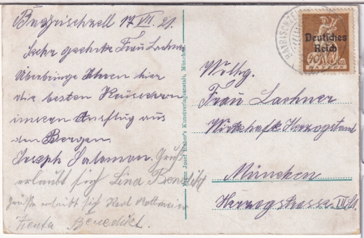 ALTE ANSICHTSKARTE/ POSTKARTE - BAYRISCHZELL MIT WENDELSTEIN