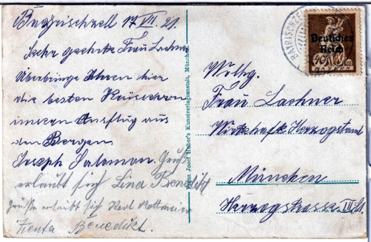 ALTE ANSICHTSKARTE/ POSTKARTE - BAYRISCHZELL MIT WENDELSTEIN