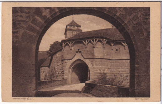 ALTE ANSICHTSKARTE/ POSTKARTE - ROTHENBURG O. T. - SPITALTOR