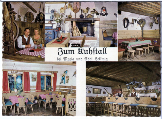 ALTE ANSICHTSKARTE/ POSTKARTE - REIT IM WINKL - ZUM KUHSTALL BEI MARIA UND ADDI HELLWIG