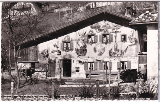 ALTE ANSICHTSKARTE/ POSTKARTE - MITTENWALD - BEMAHLTES BAUERNHAUS