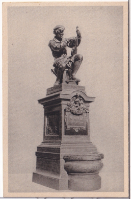 ALTE ANSICHTSKARTE/ POSTKARTE - MITTENWALD - DENKMAL DES MATTHIAS KLOTZ