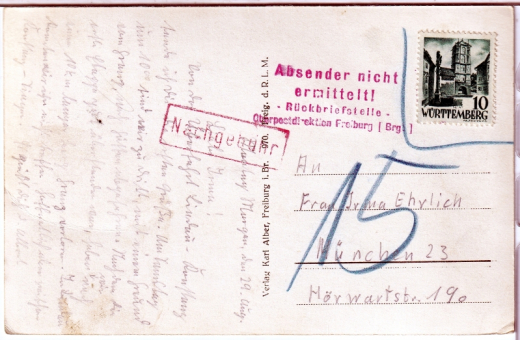ALTE ANSICHTSKARTE/ POSTKARTE - LINDAU VOM FLUGZEUG AUS, MIT NACHGEBÜHR-STEMPEL