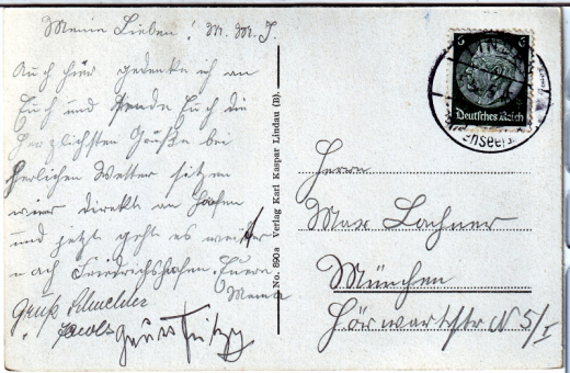 ALTE ANSICHTSKARTE/ POSTKARTE - LINDAU - LINDAUER HOF, ZOLLAMT, FINANAMT
