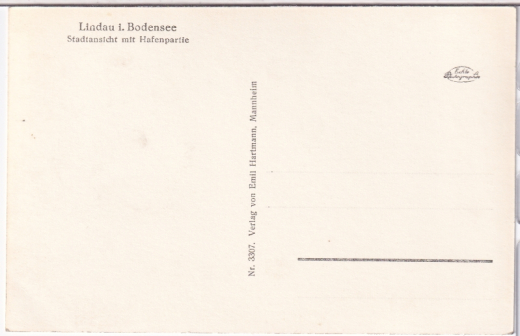 ALTE ANSICHTSKARTE/ POSTKARTE - LINDAU - STADTANSICHT MIT HAFENPARTIE