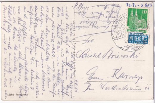 ALTE ANSICHTSKARTE/ POSTKARTE - LINDAU IM BODENSEE - BLICK VOM LEUCHTTURM