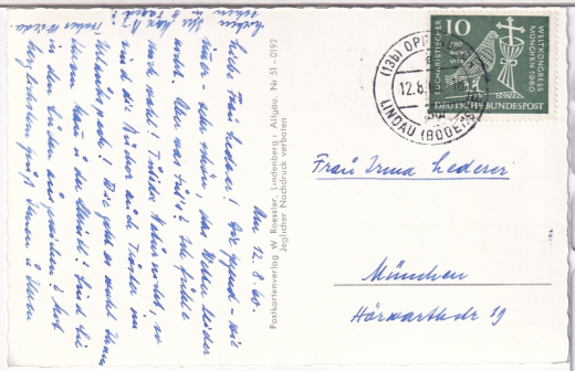 ALTE ANSICHTSKARTE/ POSTKARTE - LINDAU IM BODENSEE - BROTLAUBEN