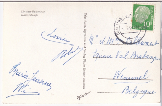 ALTE ANSICHTSKARTE/ POSTKARTE - LINDAU IM BODENSEE - HAUPTSTRAßE