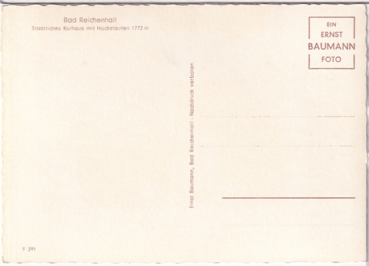ALTE ANSICHTSKARTE/ POSTKARTE - BAD REICHENHALL - STAATLICHES KURHAUS MIT HOCHSTAUFEN