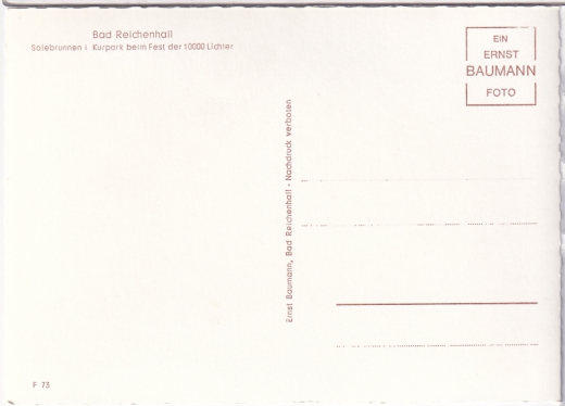 ALTE ANSICHTSKARTE/ POSTKARTE - BAD REICHENHALL - SOLEBRUNNEN - KURPARK BEIM FEST DER 1000 LICHTER