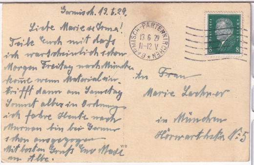 ALTE ANSICHTSKARTE/ POSTKARTE - GARMISCH - KLAMMSTRAßE