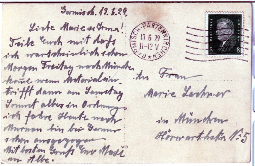 ALTE ANSICHTSKARTE/ POSTKARTE - GARMISCH - KLAMMSTRAßE