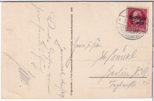 ALTE ANSICHTSKARTE/ POSTKARTE - DIE PARTNACHKLAMM BEI PARTENKIRCHEN