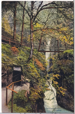 ALTE ANSICHTSKARTE/ POSTKARTE - GARMISCH-PARTENKIRCHEN - PARTNACHKLAMM-EINGANG