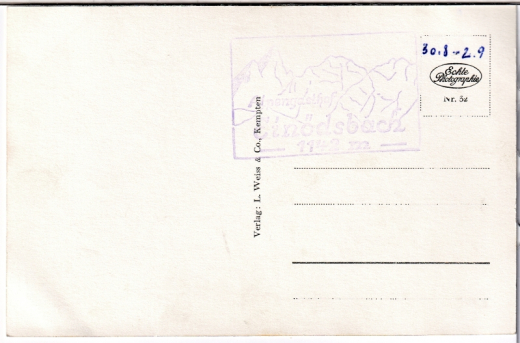 ALTE ANSICHTSKARTE/ LANDKARTE - BLICK AUF DIE ALLGÄUER ALPEN