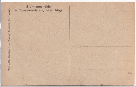 ALTE ANSICHTSKARTE/ POSTKARTE - OBERMEISELSTEIN - STURMANNSHÖHLE