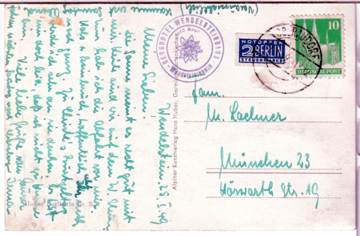 ALTE ANSICHTSKARTE/ POSTKARTE - GROßGLOCKNER - BLICK VOM WENDELSTEIN AUF DIE HOHEN TAUERN