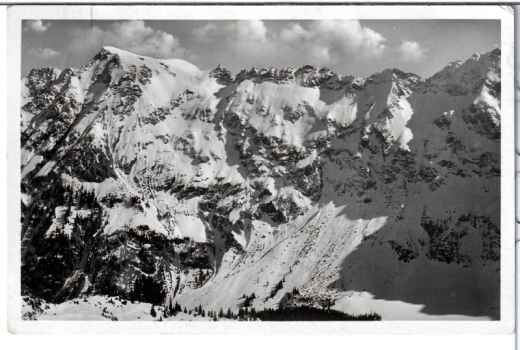 ALTE ANSICHTSKARTE - HINDELANG-BAD OBERDORF, STEMPEL ALPENGASTHOF z. GRÜNEN HUT, HINTERSTEIN