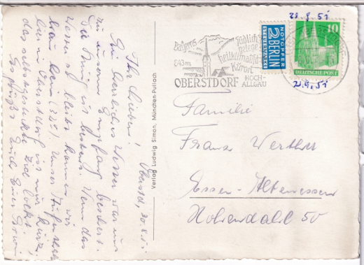 ALTE ANSICHTSKARTE/ POSTKARTE - OBERSTDORF UND SEINE BERGE