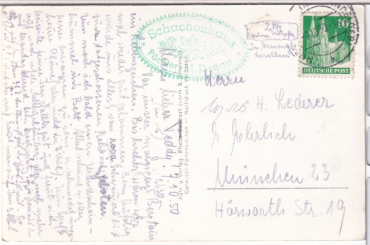 ALTE ANSICHTSKARTE/ POSTKARTE - AM SCHACHEN - BLICK INS HINTERRAINTAL - STEMPEL SCHACHENHAUS