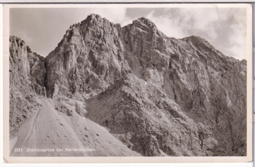 ALTE ANSICHTSKARTE/ POSTKARTE - DREITORSPITZE BEI PARTENKIRCHEN - STEMPEL MEILERHÜTTE