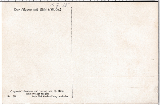 ALTE ANSICHTSKARTE/ POSTKARTE - DER ALPSEE BEI IMMENSTADT IM ALLGÄU