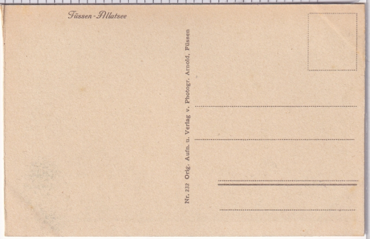 ALTE ANSICHTSKARTE/ POSTKARTE - FÜSSEN - ALLATSEE