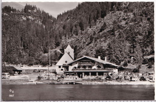ALTE ANSICHTSKARTE/ POSTKARTE - SPITZINGSEE - POSTGASTHOF UND SEECAFE ST. BERNHARD