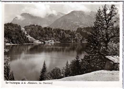 ALTE ANSICHTSKARTE/ POSTKARTE - DER FREIBERGSEE UND DAS NEBELHORN BEI OBERSTDORF