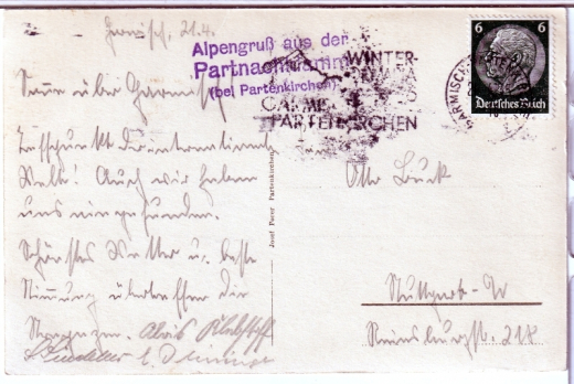 ALTE ANSICHTSKARTE/ POSTKARTE - EIBSEE BEI GARMISCH MIT HOTEL, WETTERSTEINGEBIRGE UNS ZUGSPITZE