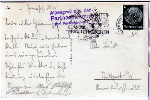 ALTE ANSICHTSKARTE/ POSTKARTE - EIBSEE BEI GARMISCH MIT HOTEL, WETTERSTEINGEBIRGE UNS ZUGSPITZE