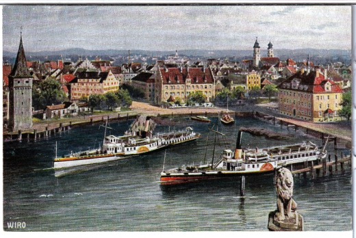 ALTE ANSICHTSKARTE/ POSTKARTE - LINDAU IM BODENSEE - WIEDEMANNS KÜNSTLERKARTE