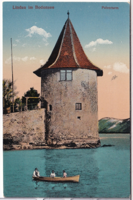 ALTE ANSICHTSKARTE/ POSTKARTE - LINDAU IM BODENSEE - PULVERTURM