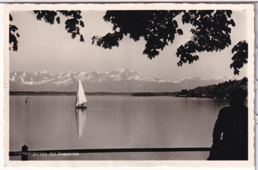 ALTE ANSICHTSKARTE/ POSTKARTE - STARNBERGER SEE MIT ZUGSPITZE