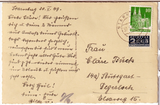 ALTE ANSICHTSKARTE/ POSTKARTE - STARNBERGER SEE MIT ZUGSPITZE