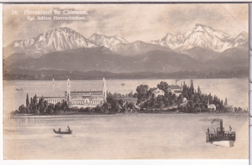 ALTE ANSICHTSKARTE/ POSTKARTE - HERRENINSEL IM CHIEMSEE - KGL. SCHLOSS HERRENCHIEMSEE