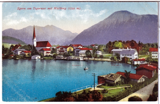 ALTE ANSICHTSKARTE/ POSTKARTE - EGERN AM TEGERNSEE MIT WALLBERG