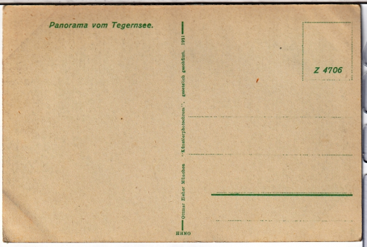 ALTE ANSICHTSKARTE/ TOPOGRAPHISCHE KARTE - PANORAMA VOM TEGERNSEE