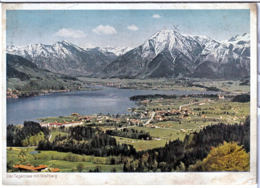 ALTE ANSICHTSKARTE/ POSTKARTE - DER TEGERNSEE MIT WALLBERG